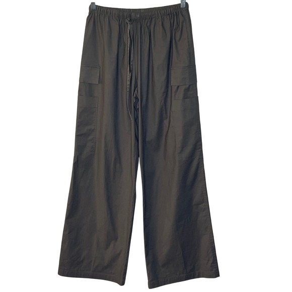 Reformation Pants - Reformation Cargo Pants Wide Leg Olive‎ Green Drawstring Waist Women's Size 4
